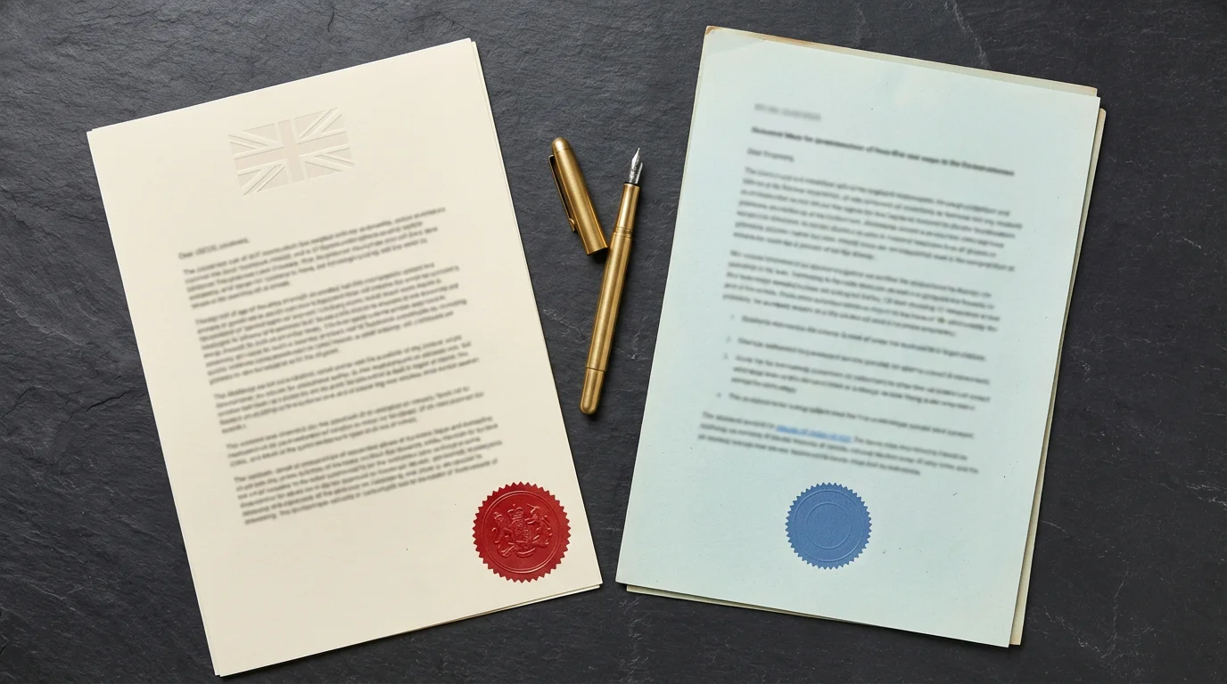 Side-by-side illustration of UKGC-regulated and offshore casino licensing frameworks